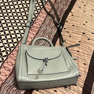 FOSSIL LEATHER BACKPACK / shoulder bag Gray Women's Handbag